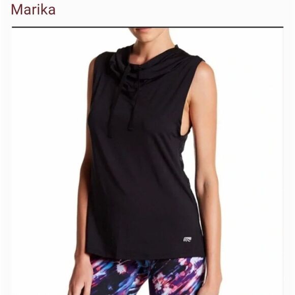 Marika Matrix Sleeveless Black HoodieSMALL - Picture 1 of 5